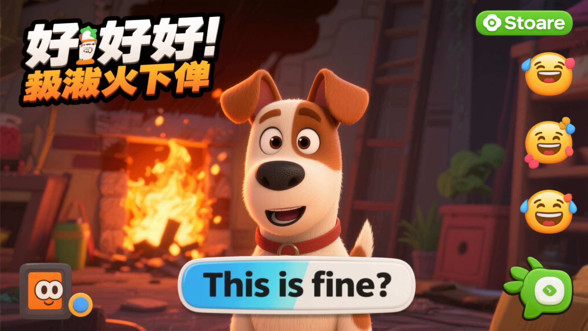 当“This is fine”变成游戏:著名火灾狗表情包衍生游戏《一切都好:极限硬撑》即将在steam上发售! 当"This is fine"变成游戏:著名火灾狗表情包衍生游戏《一切都好:极限